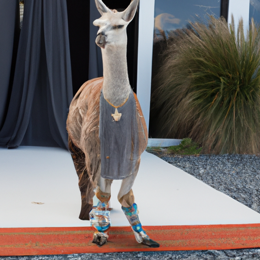 A generated photo of a llama