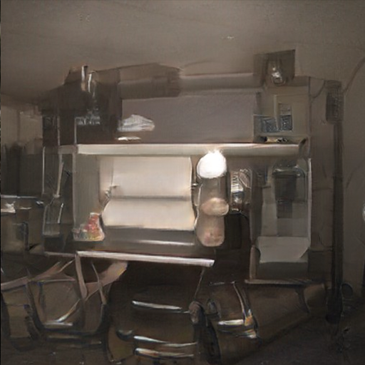 An ambiguous and smudged image of a laboratory desk