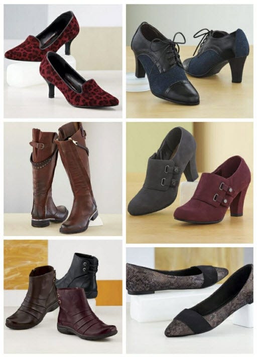 Various styles of shoes