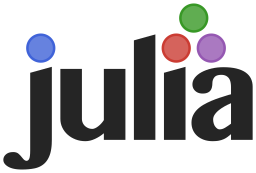 The logo for the Julia programming language.