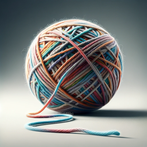 a ball of yarn about to be unravelled