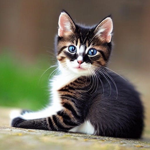 A cute cat, Image by author