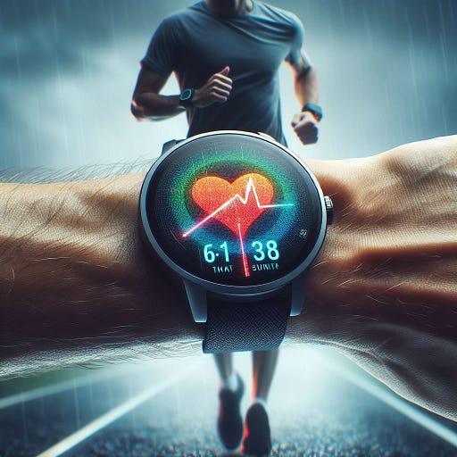 Heart Rate during running : Image Credit: Bing AI