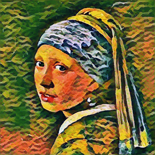 GIF showing Girl with a Pearl Earring rendered in several art styles. Rick Crites. Richard Crites. AvatArt.Club. AvatArt NFT Studios. Art NFT. Collectible NFT. Artificial intelligence. Artificial intelligence art. Artificial Intelligence NFT. Impressionist art. Classical portrait. NFT education. Unusual NFT.