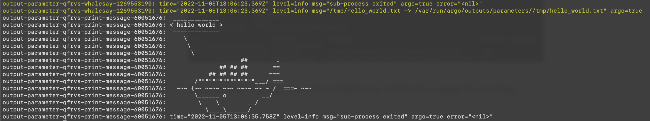 Log Output