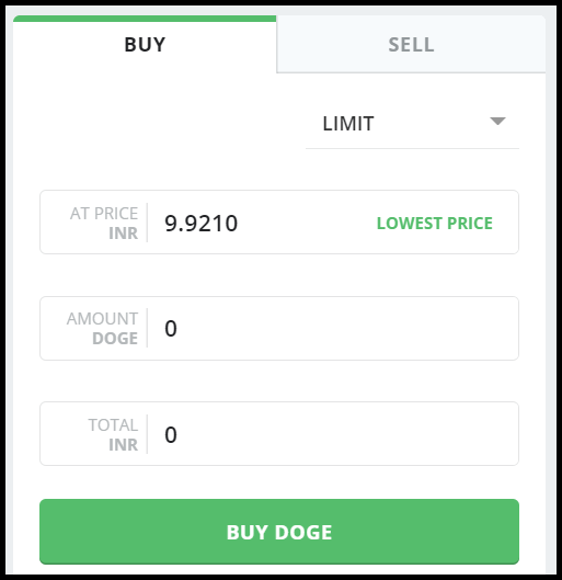 Buying Dogecoin (DOGE) on Wazirx