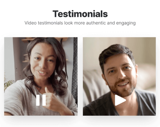 Example video testimonials