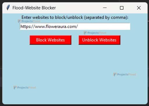 Python Website blocker Output