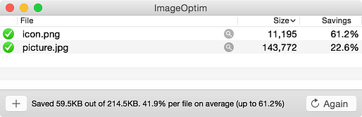 An image showcasing how ImageOptim functions