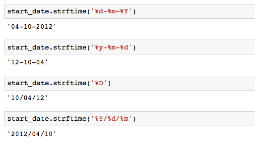 Using strftime to format a date output string