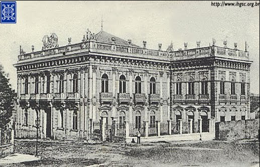Palácio do Governo no século XIX, hoje Palácio Cruz e Souza. Imagem: IHGSC