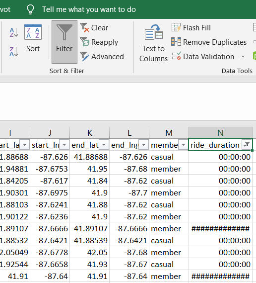 Image showing ride duration field with invalid values