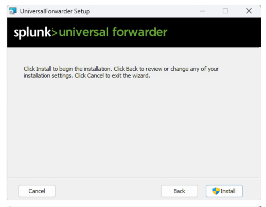 Install Universal Forwarder