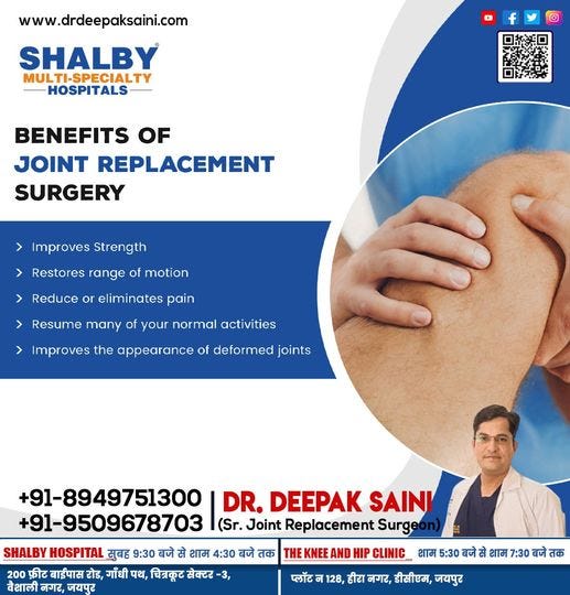 Dr. Deepak Saini — Best Knee Replacement Surgeon in Jaipur, Hip and Joint Replacement Surgeon | Shalby Hospital Jaipur