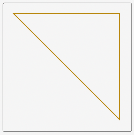 A triangle drawn using Canvas API