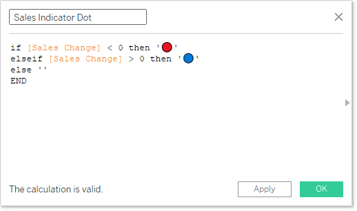 Calculation box showing the use of colored Unicode characters in a formula