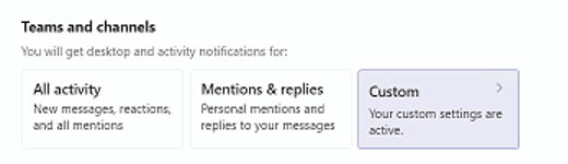 How do you handle notifications in Microsoft Teams?