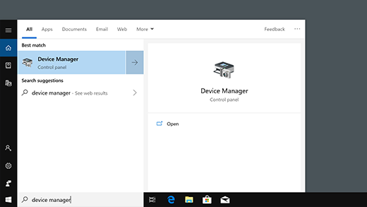 Launch the Device Manager on a PC