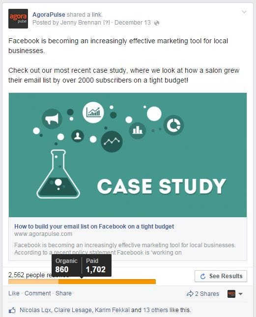 social media example educational blog post shared on facebook