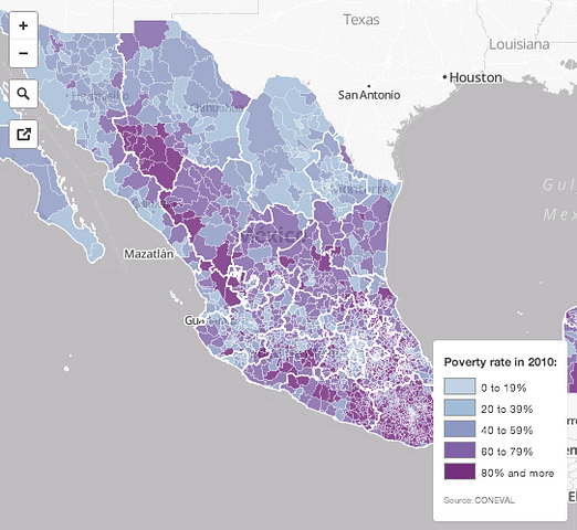 Poverty rate in Mexico