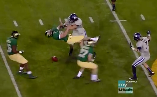 Colorado State Kicker Gets Rocked