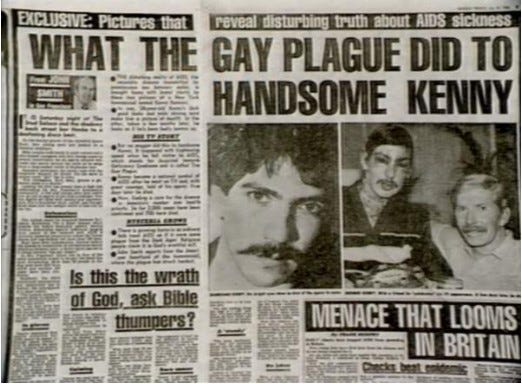 Bright Eyes article: Headline — “What the gay plague did to handsome Kenny”