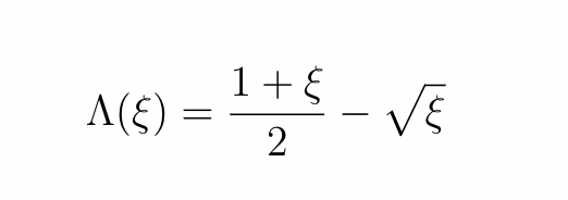 IL definion (1+xi)/2 — sqrt(xi)