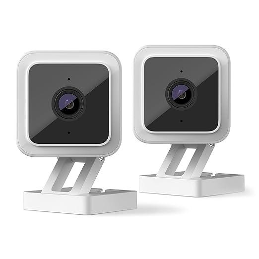 Roku Indoor Camera for Home Security, 2-Pack — Wired Security Camera with 1080p HD Color Night Vision, Works with Alexa & Google, Motion & Sound Detection, Built-in Siren, 90-Day Subscription Included