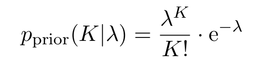 Prior distribution = Poisson distribution