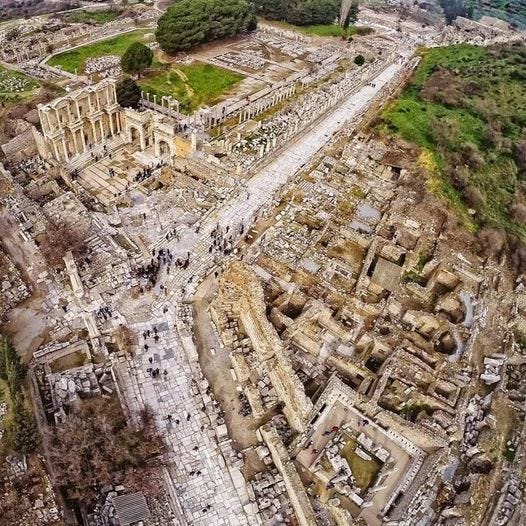 The ancient city of Ephesus is located in Selcuk, Izmir — Turkiye