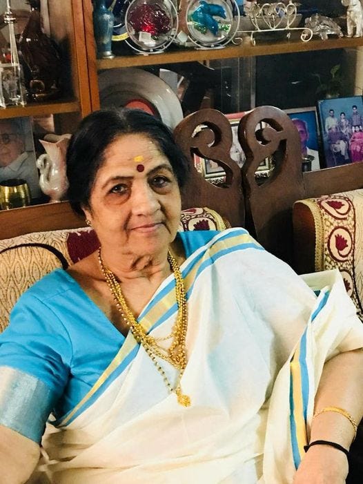 Picture of Mummy — my dear friend Harish’s Mom.