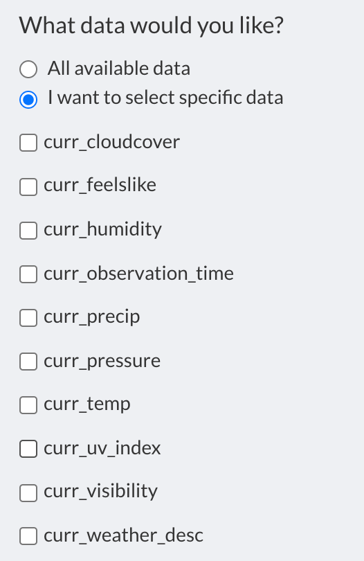 Stream Weather Data