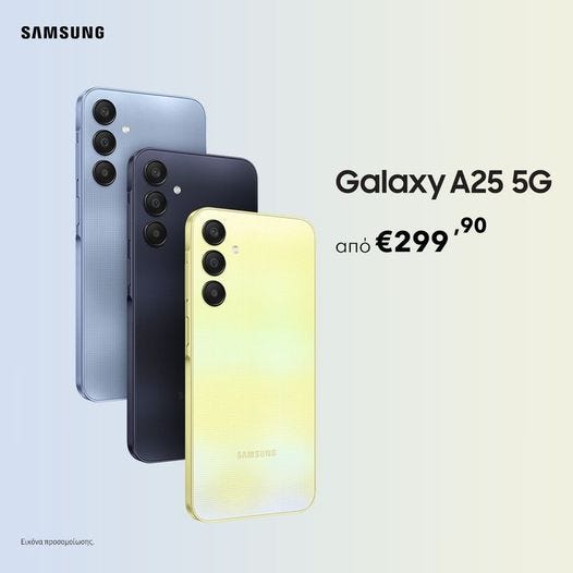 Now with every new connection to Unlimited All, you get a Samsung Galaxy A25 5G 128GB worth € 299.90 for free!
