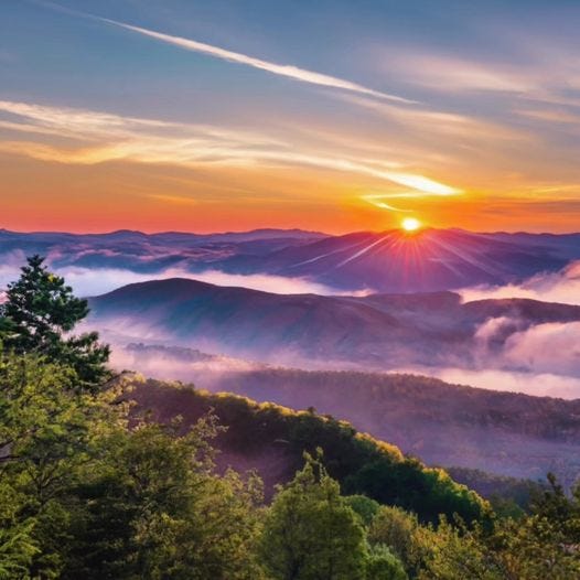 Secret overlook off of the Blue Ridge Parkway. Photo by Joseph Miles Blanchard. Asheville man picture.