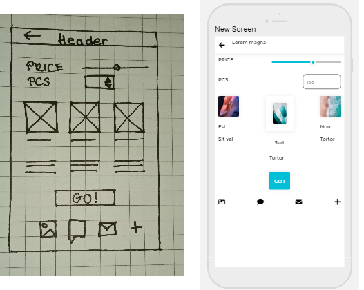 Example: Uizard converts drawings to digital prototypes