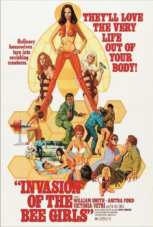 Poster for the film Invasion of the Bee Girls