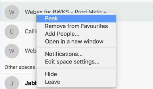 Webex Peek