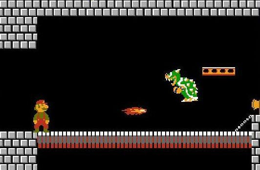 Super Mario Bros (NES), Mario versus King Koopa.