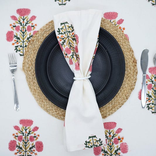 block print napkins