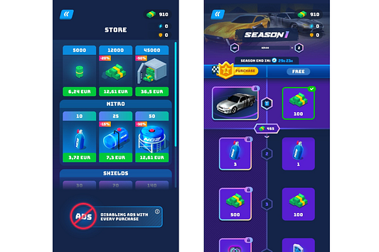 In-App Purchases race master 3d