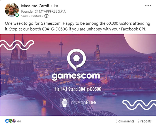 tips for game conferences announce on social media