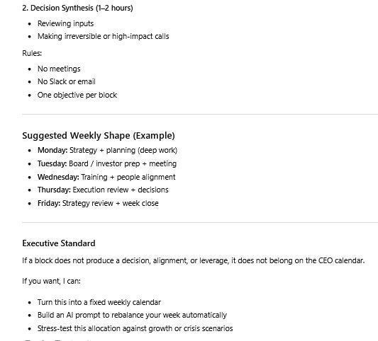 CEO Week Command Playbook: Structure Your Week Like the Top 1% 10 1*1S XYUCbc ALeghGpa Vzw