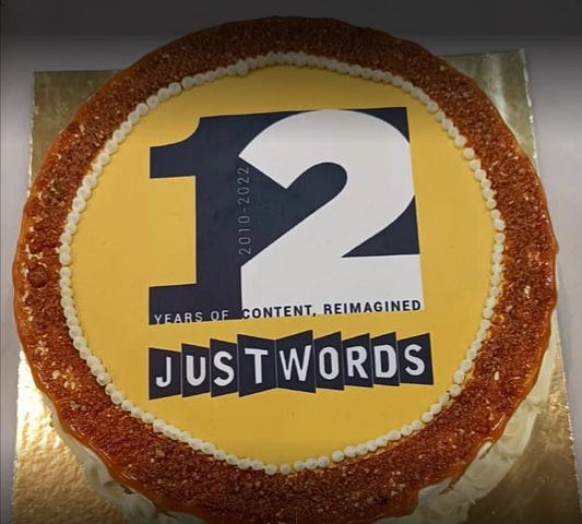 Justwords celebrates 12