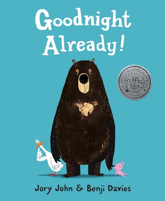 Goodnight Already! by Jory John, illustrated by Benji Davies