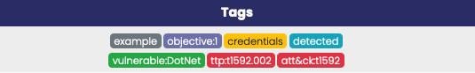 Example Tags on a Log Event