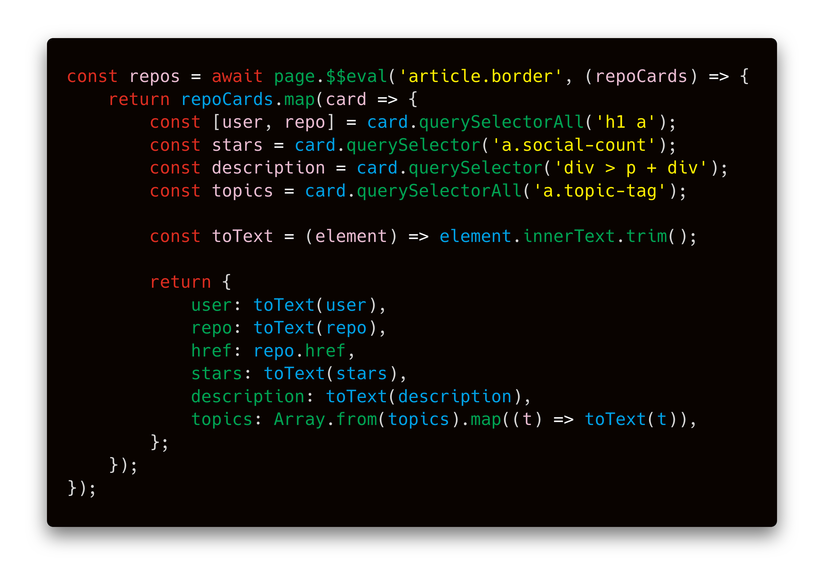 Extracting data from page
