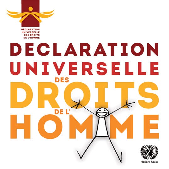 Cover of the Universal Declaration of Human Rights French Version | Phrase