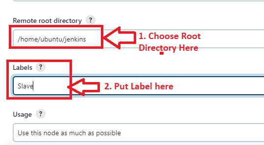 Choose the Root directory & Label it here