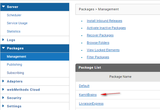Webmethods 10: Exporter/Importer votre package sur une nouvelle machine