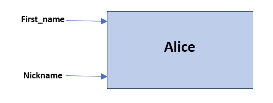 assign 2 variables to one object